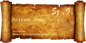Szilvai Irma névjegykártya